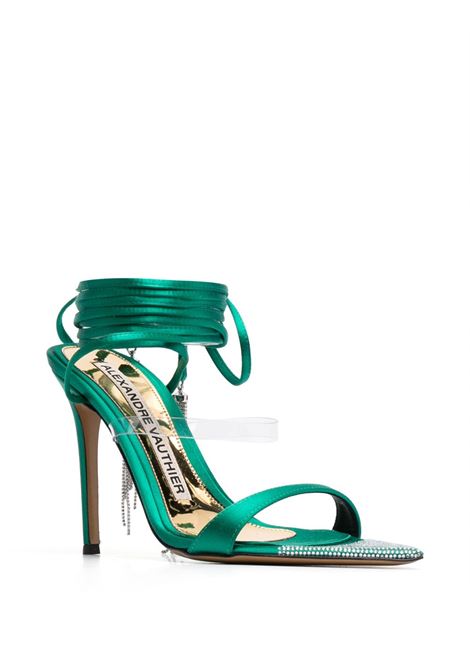 Green crystal-tassel strappy sandals - women ALEXANDRE VAUTHIER | AVE3006007